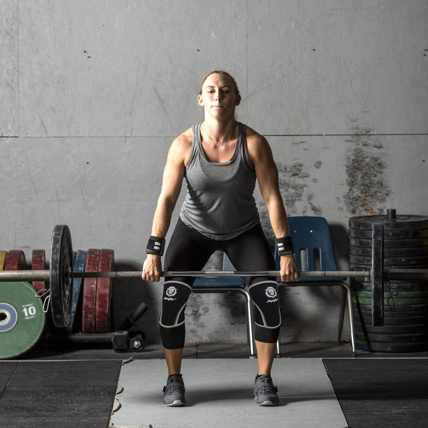 Knee Sleeves (1 Pair), 7Mm Compression Knee Braces for Squats,Weightlifting,Powerlifting,Cross Training for Men & Women（Medium） image number 6