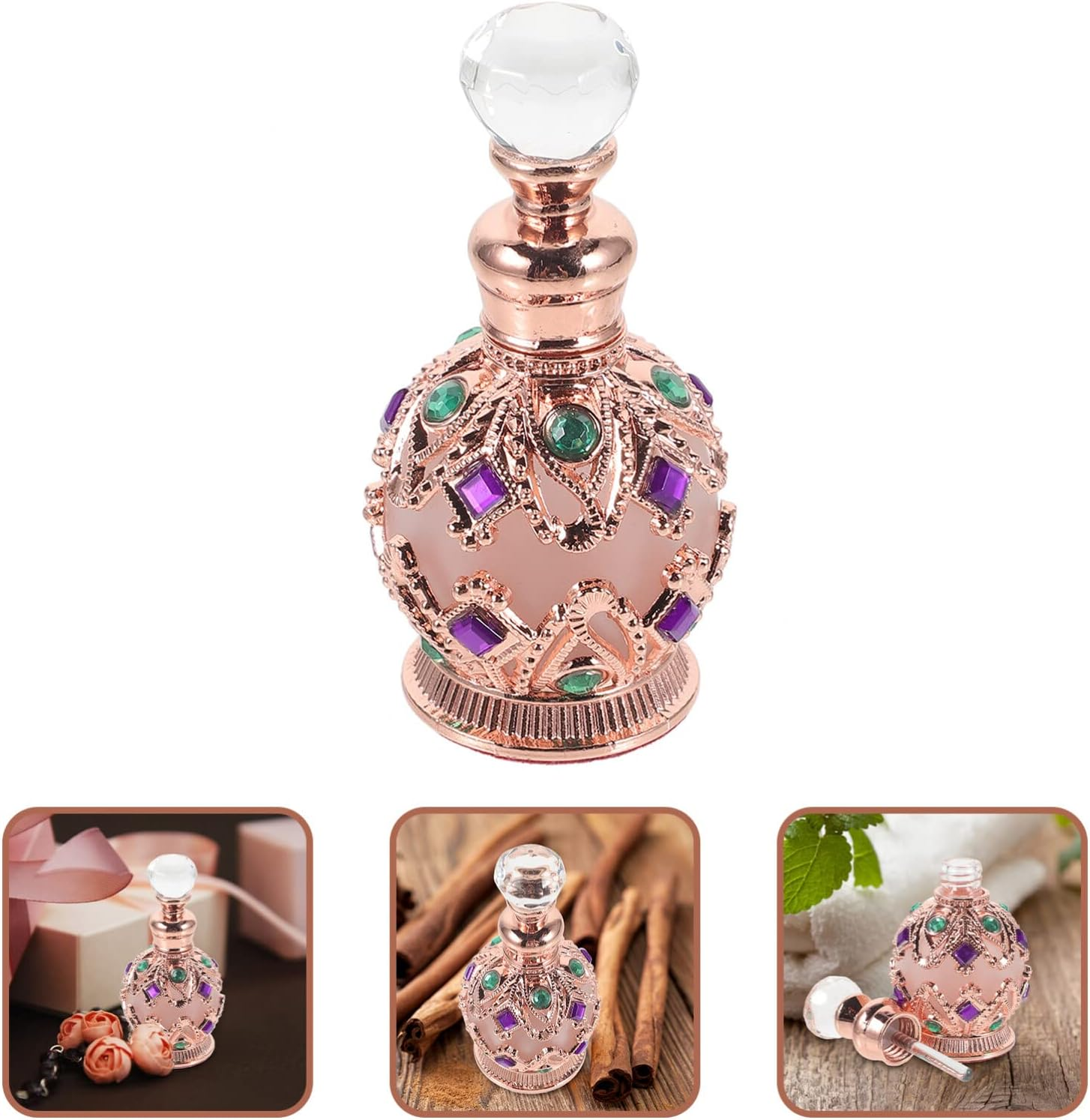DECHOUS Empty Perfume Bottle Glass Bottle Portable for Refillable Fragrance Holder
