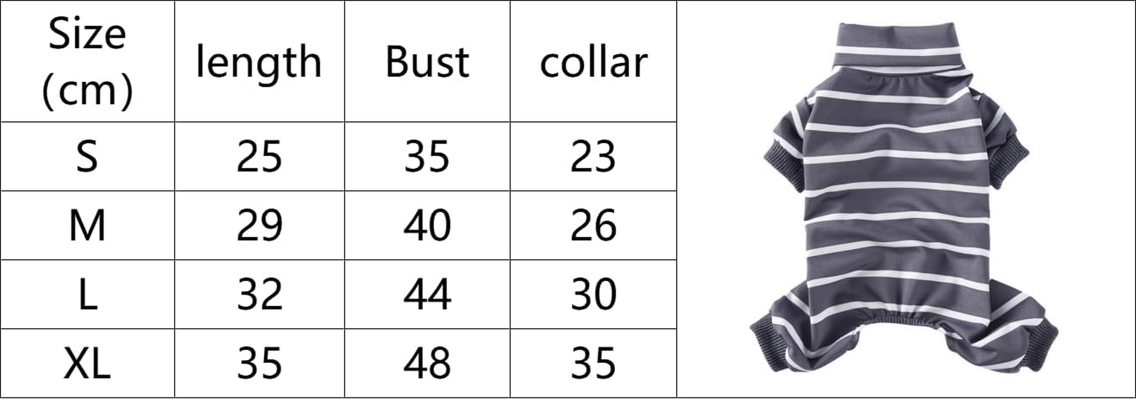 Striped Dog Pajamas for Small Dog Cooling Puppy Pullover Jumpsuit Stretchable Breathable Pet Pjs Summer Spring Pyjamas (Grey, XL)