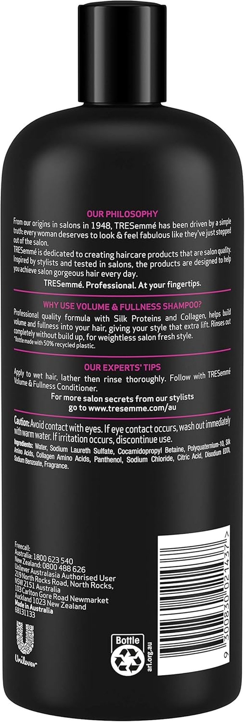 Tresemm&eacute; Shampoo, Fullness Volume and Lift with Pro Vitamin B5, 900Ml