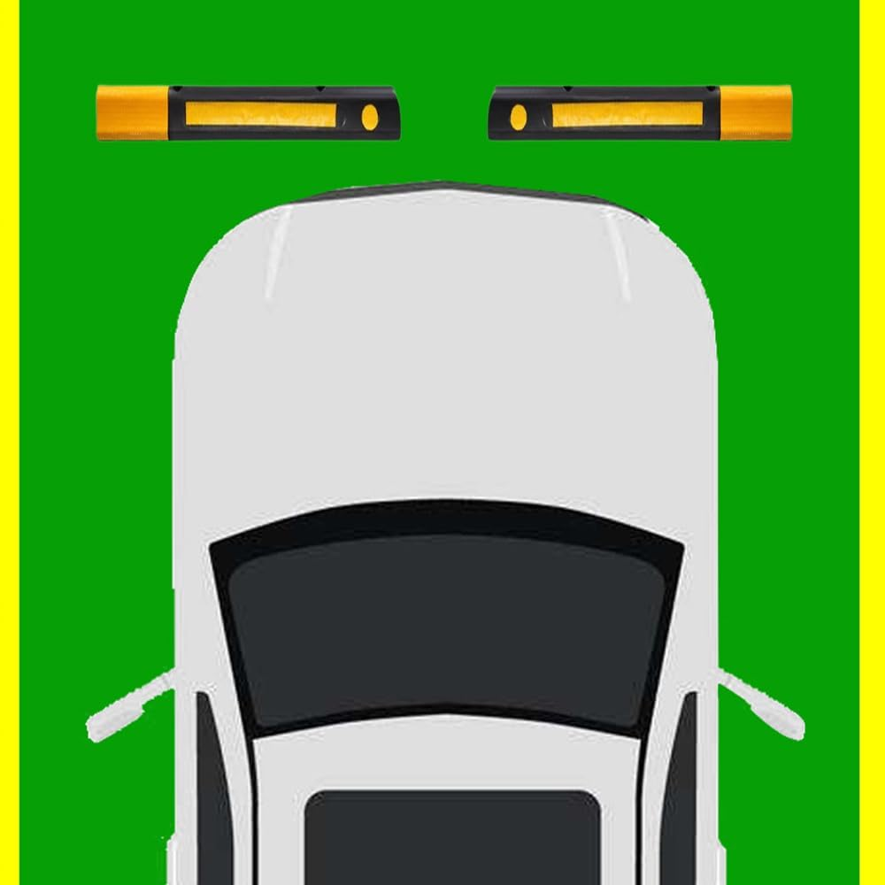 TOMVAES Garage Floor Stops for Vehicles,Truck Curb Tire Wheel Guide Blocks, Car Park Aid Assist Bumpers/Stopper for Driveway Stop for Car Vans Trucks Tire Wheel Guide Block Protect Bumper image number 4