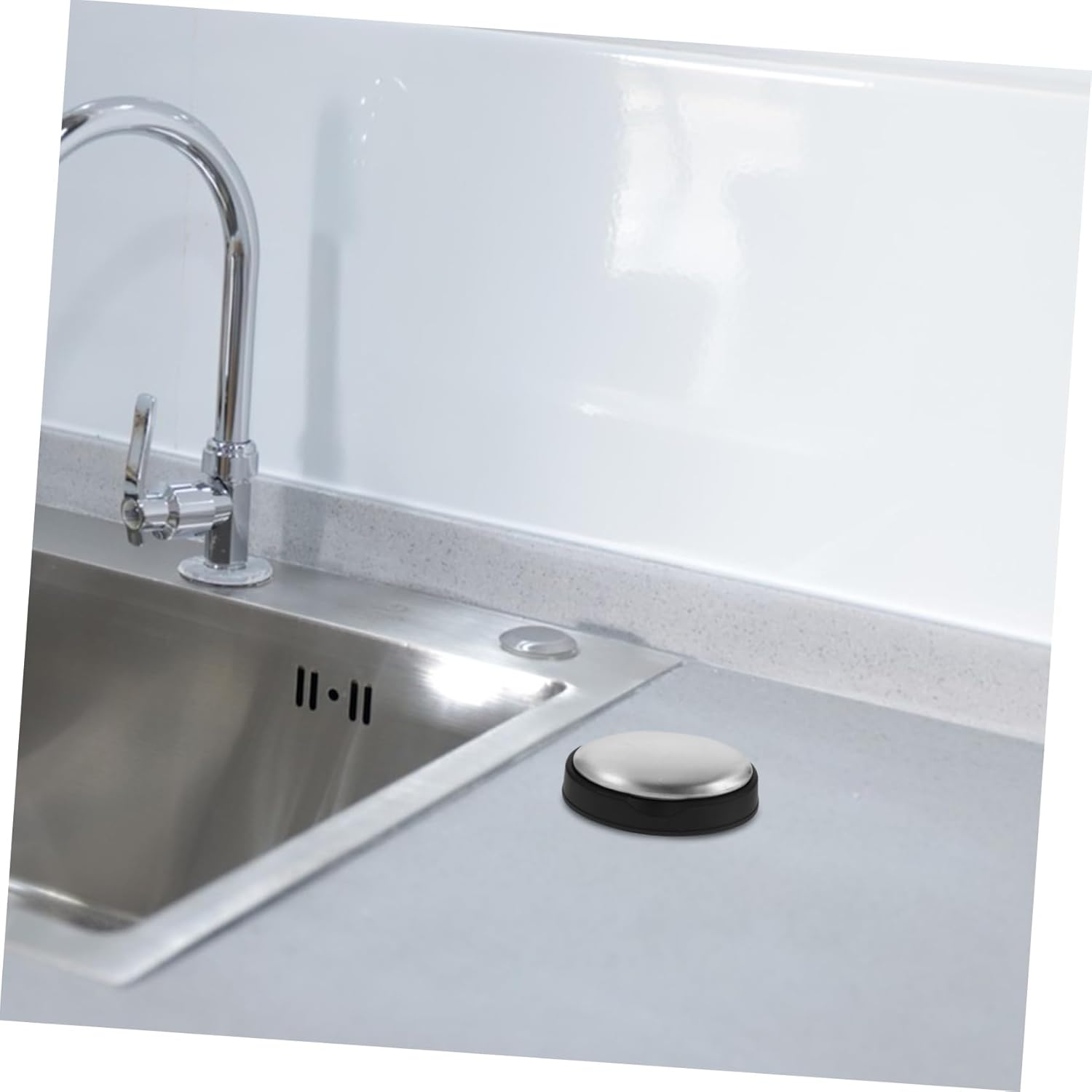 Stainless Steel Soap Odor Remover Bar 304 Metal Odor Absorber for Strong Smells Hand Cleaning Kitchen Use with Base Holder Oval Shape image number 3