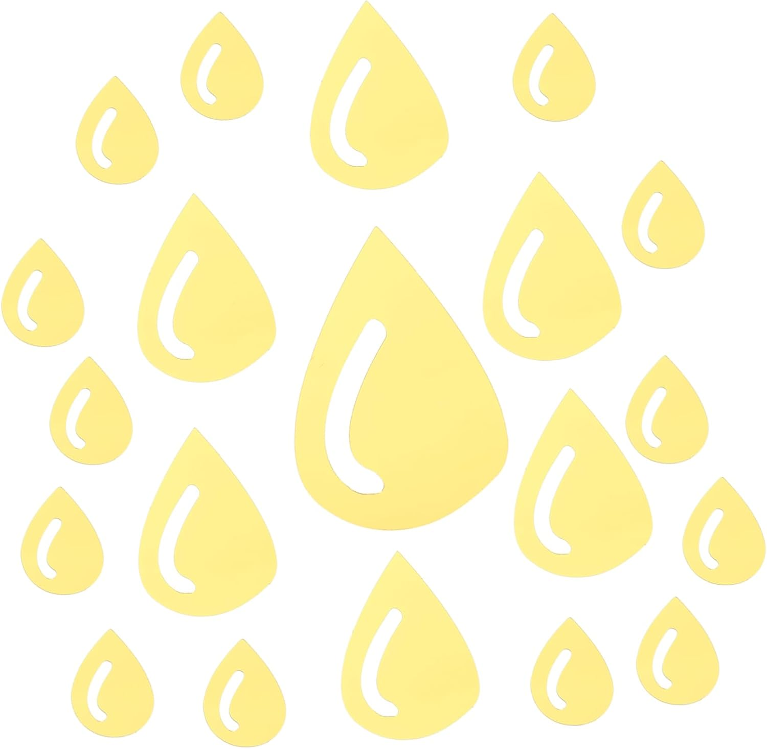 20Pcs Mirror Wall Decal Self-Adhesive Acrylic Stickers Creative Water Drop Decor for Home Decor