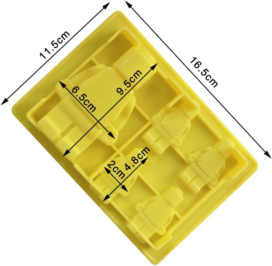 3 Pcs Chocolate Jelly Moulds - Multi-Size Ice Cube Candy Moulds for Building Block Themes Kids Cake Cupcake Decorations image number 4