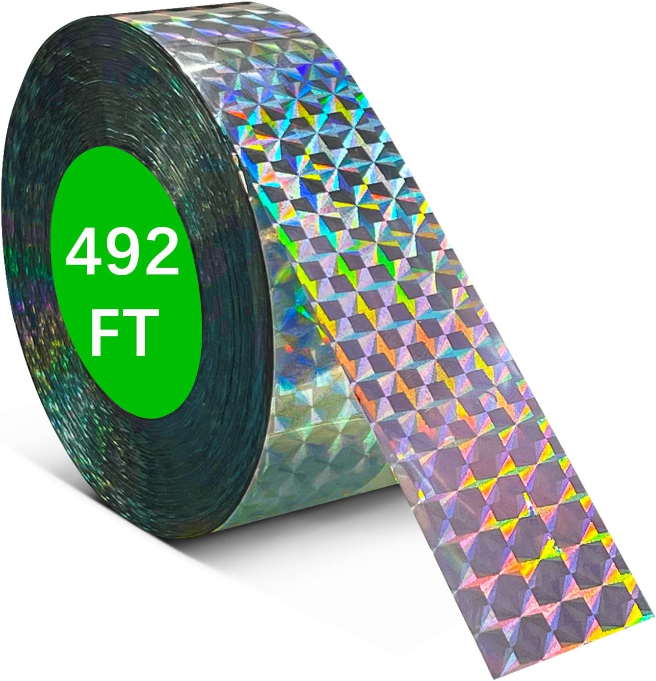 [492FT] Effective Birds Scare Ribbon, Reflective Flash Reflectors to Keep Pigeons, Hawks, Woodpeckers, Geeses Away from Trees Plants Crops image number 3