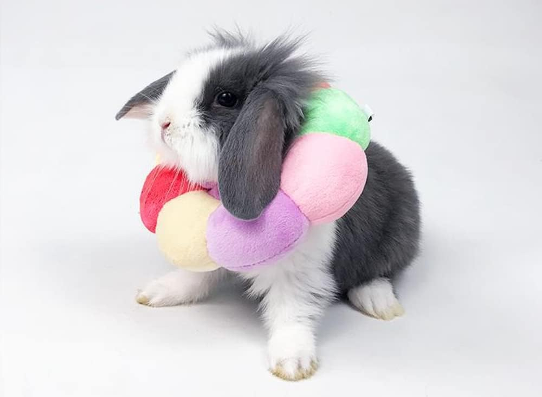 Adjustable Rabbit Protection Cone Collar,Soft Pet Recovery Collar for after Surgery Wound Healing (Seven Colors, XS) image number 1
