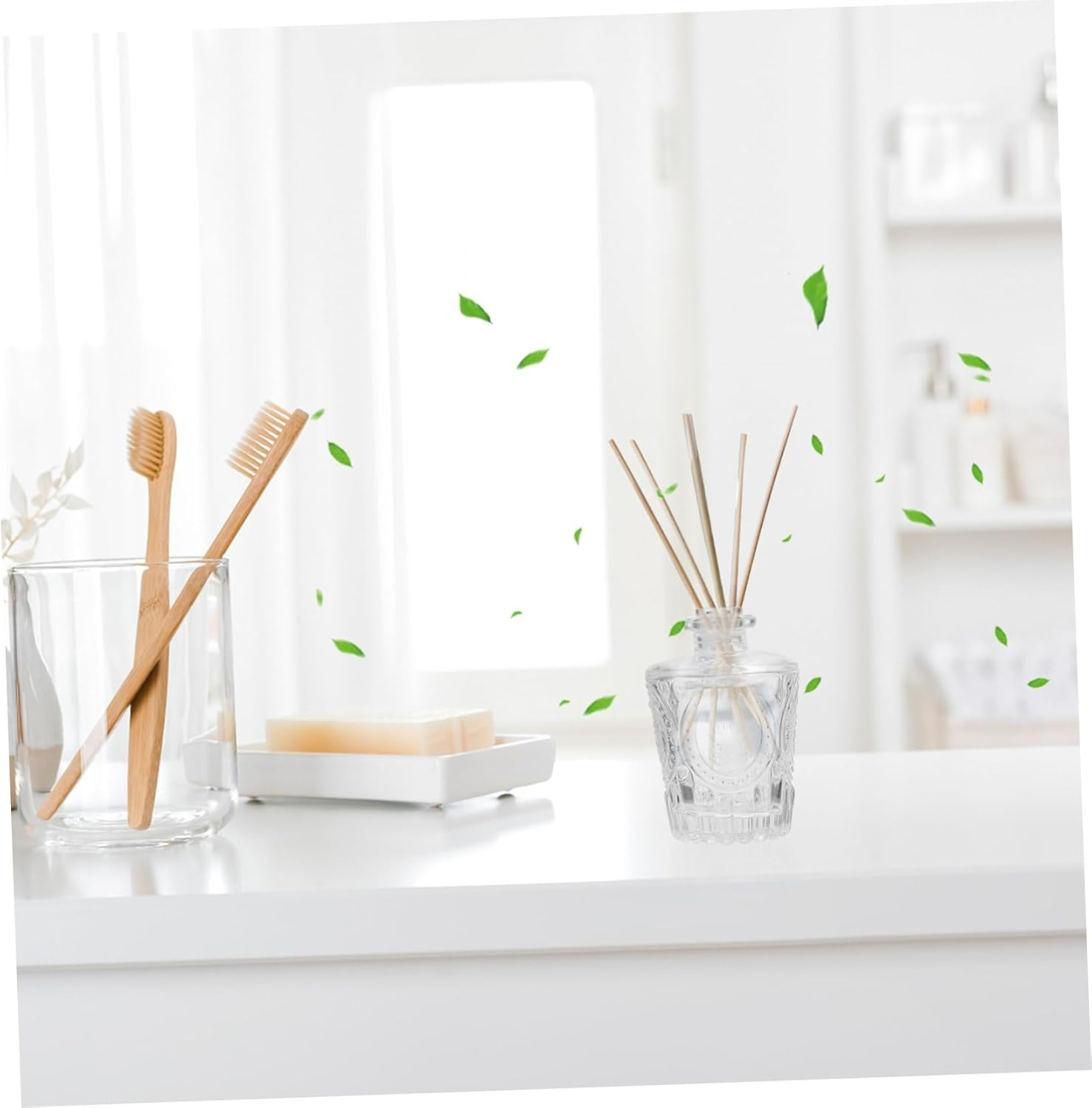 Set of 2 Empty Bottles 50Ml Car Aromatherapy Essential Oil Refillable Glass Diffuser Jars - Purple image number 4