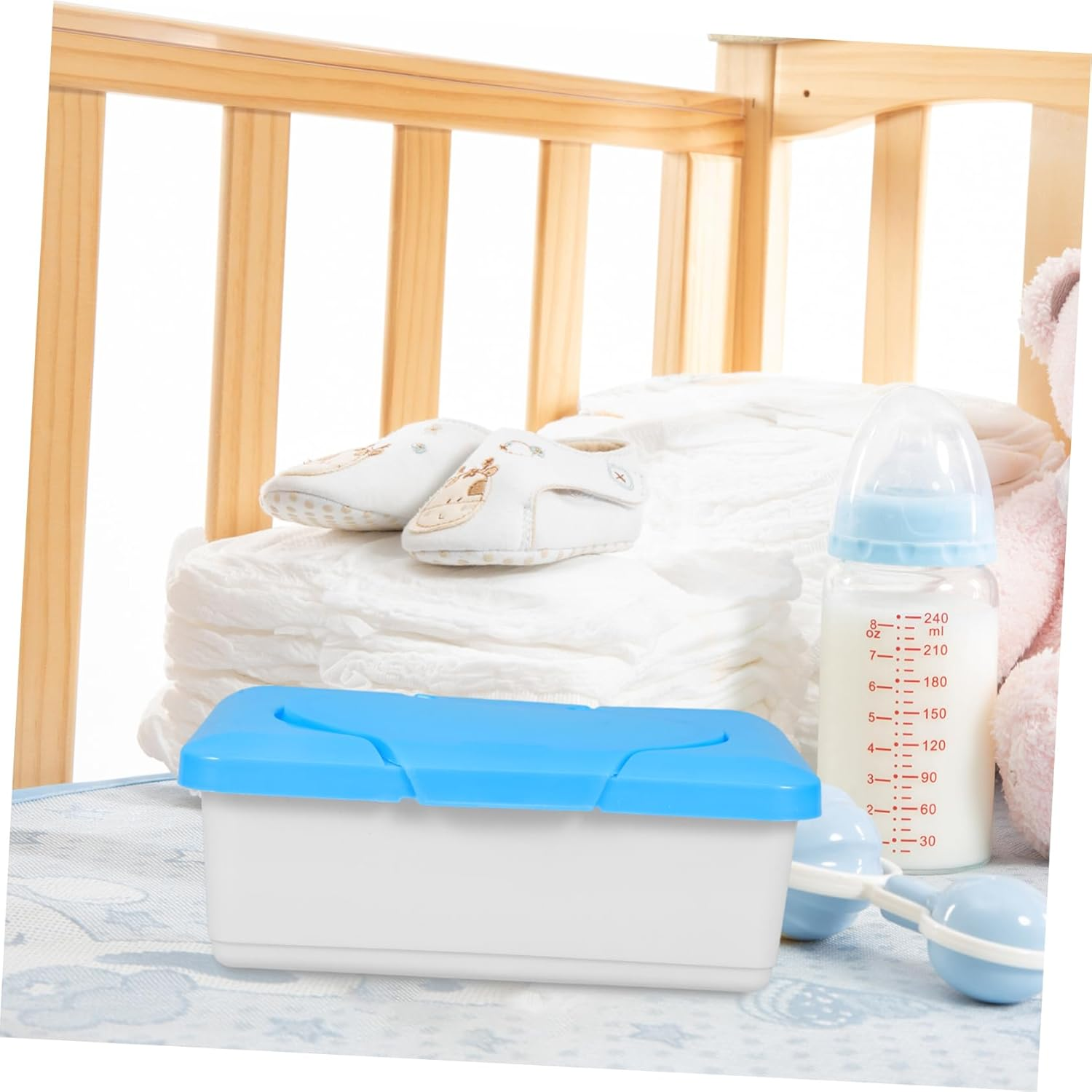 2Pcs Cleansing Towel Box Portable Wipes Dispenser Travel Plastic Nursery Organizer image number 3