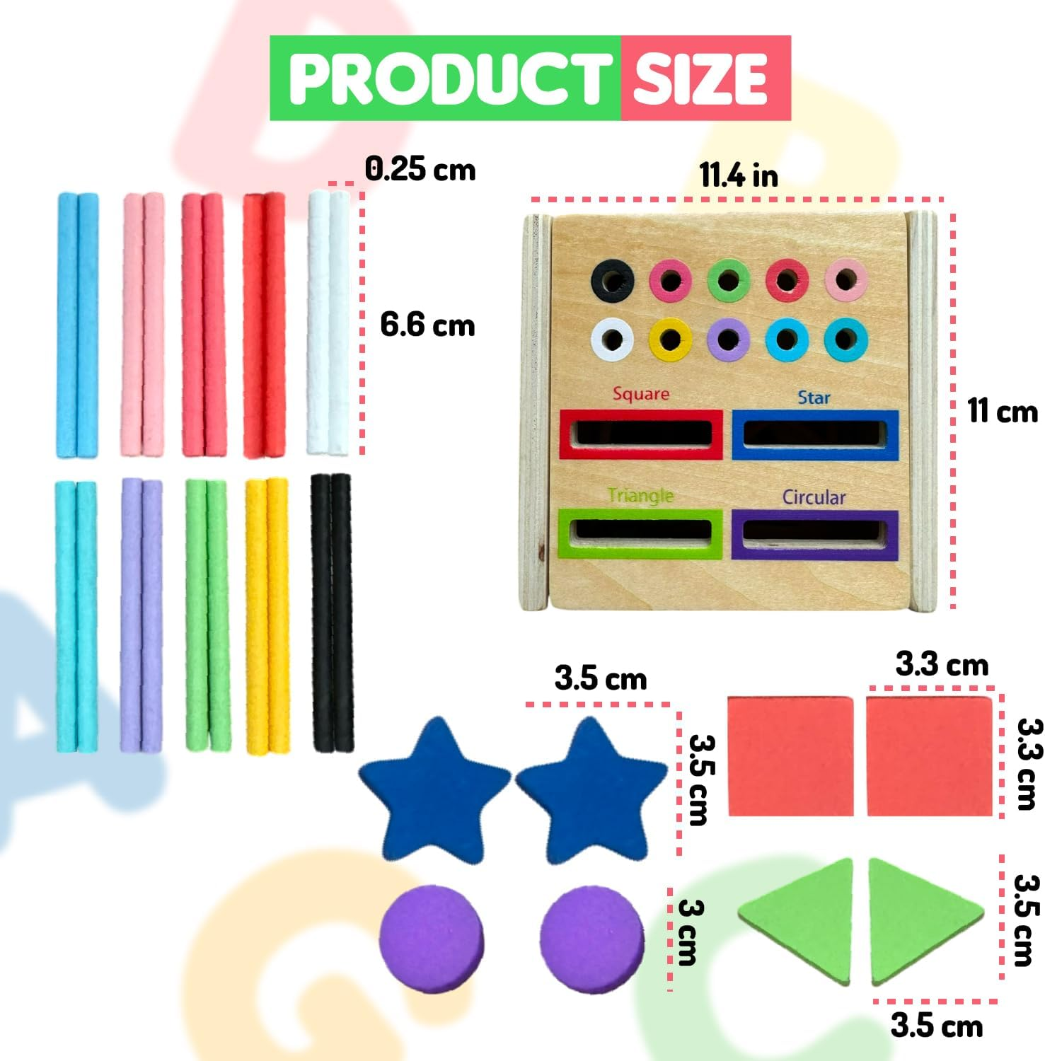 Montessori Wooden Sorting Box Toy - Color Sorting & Matching Sensory Learning Toy for Toddlers & Babies | Educational Fine Motor Skills Development | Safe & Durable Wood image number 4