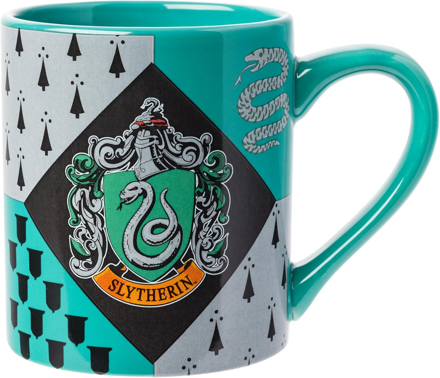 Harry Potter Silver Buffalo HP7032 Slytherin House Crest Ceramic Mug, 14-Ounces image number 5
