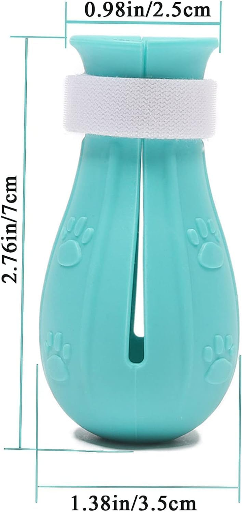 Anti-Scratch Cat Shoes 4 Pack, Pet Supplies Scratch Deterrent Booties, Grooming Accessories Silicone Nail Gloves, Adjustable Claw Cover for Bathing Shaving Checking Treatment (Blue)