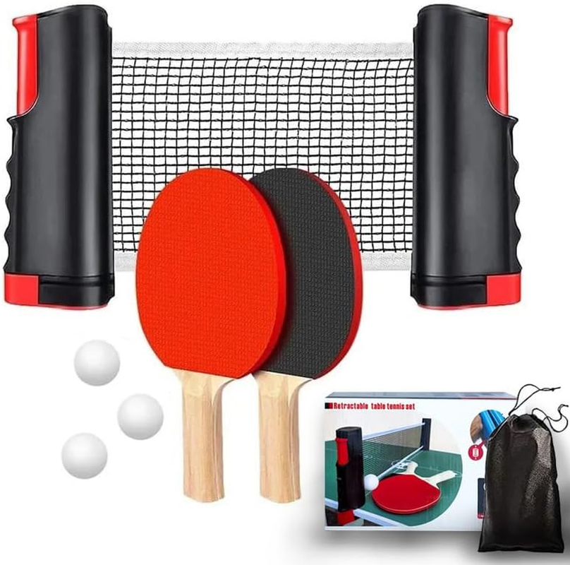 PING Pong Paddle Set, Portable Table Tennis Set with Retractable Net,Rackets,Balls and Carry Bag for Indoor/Outdoor Games image number 3