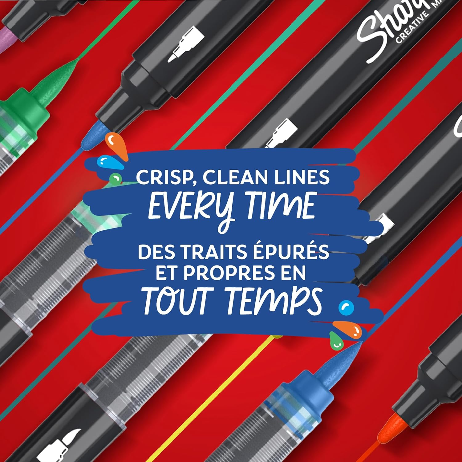 Sharpie Creative Water-Based Brush Tip Acrylic Marker, Assorted (Pack of 2) image number 1