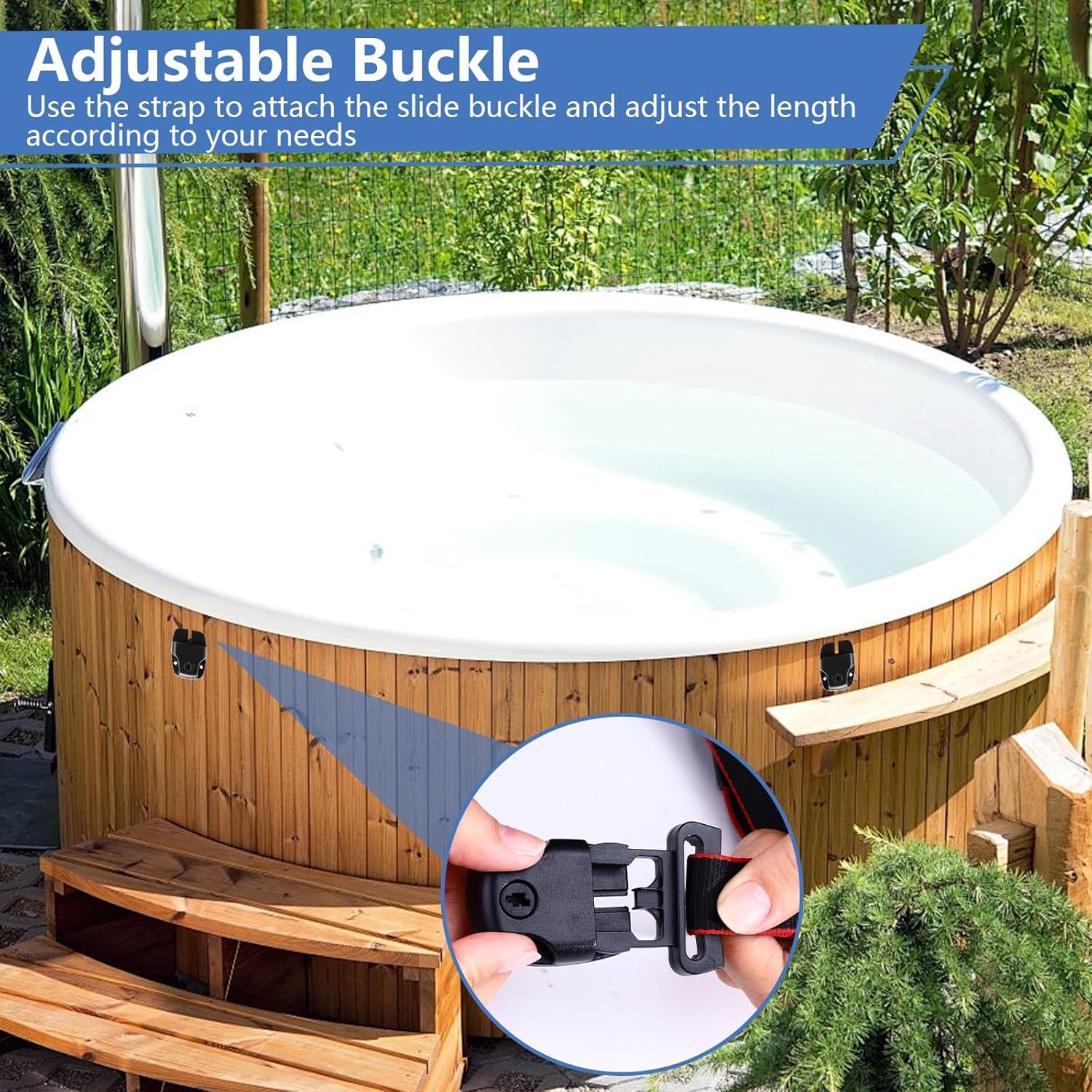 10 Pack Black Hot Tub Cover Clips with Screws, Hot Tub Cover Broken Latch Repair Kit, Hot Tub Cover Clips Replacement, Hot Tub Clips for Cover for Spa Cover Straps (Black) image number 4