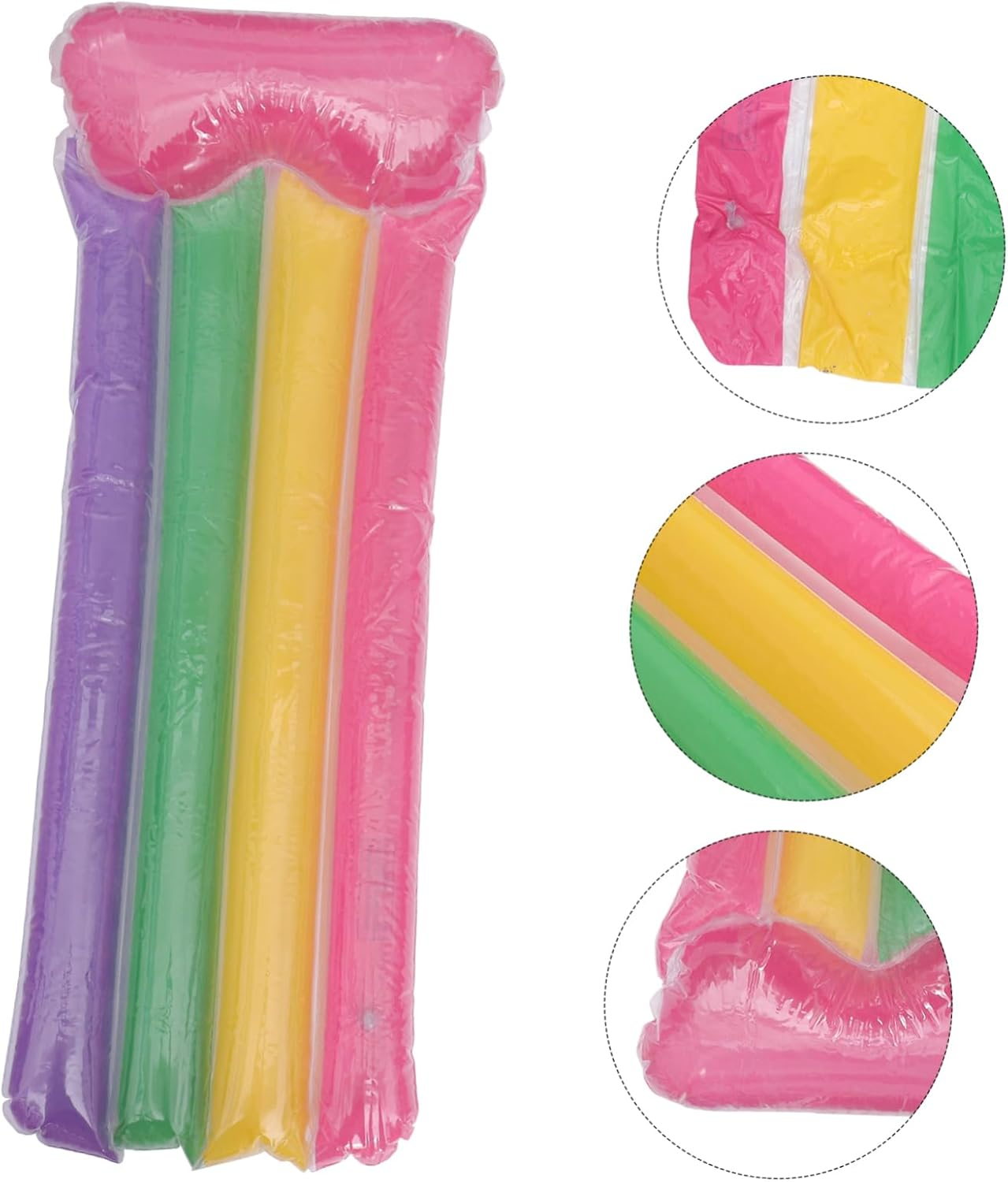 Creative Floating Swimming Board Inflatable Pool Rainbow Pattern for Boys and Girls image number 2