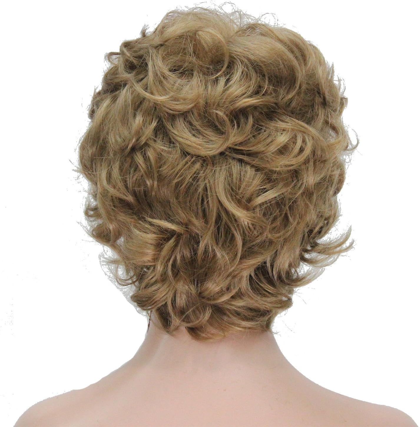 (19 Light Strawberry Blonde) - Lydell Women'S Short Curly Wavy Wig Synthetic Hair Full Wig 15Cm (19 Light Strawberry Blonde) image number 4