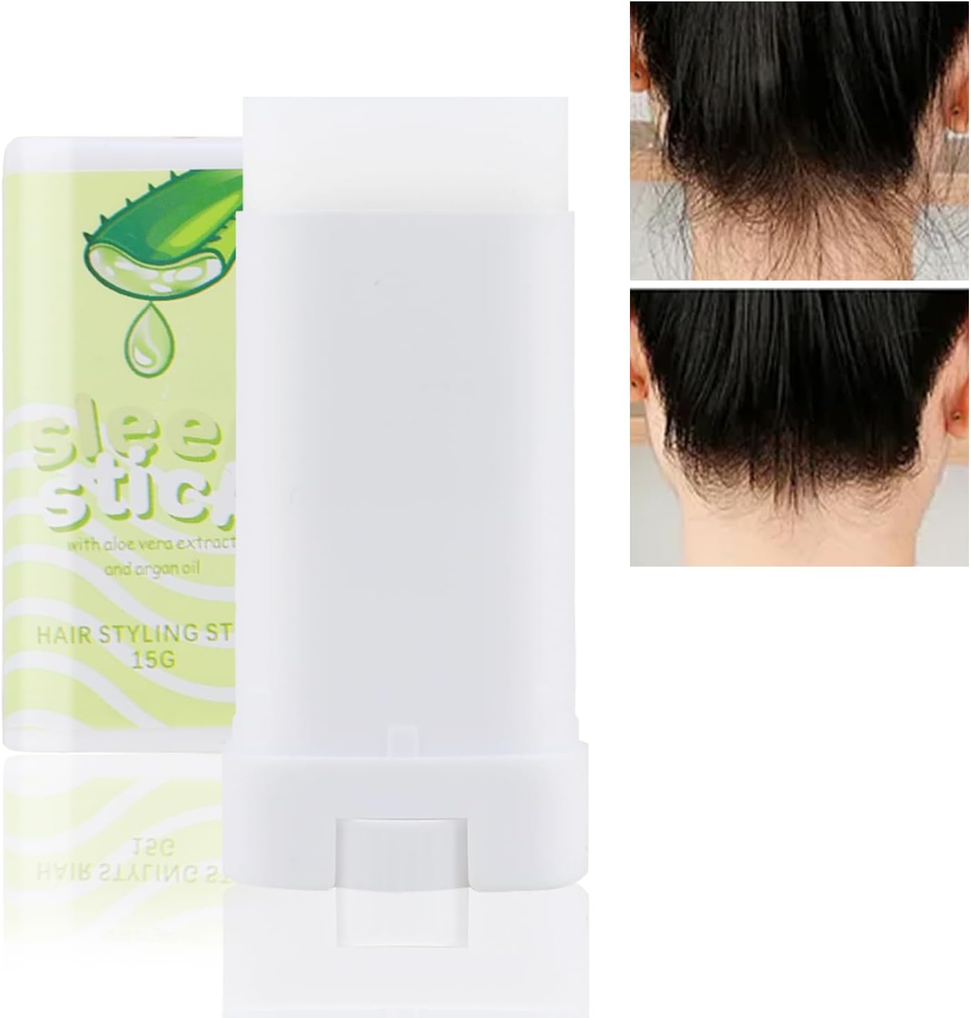 Boobeen Hair Wax Stick, Slick Stick Gel Non-Greasy, Tamer for Flyaways, Edge and Wigs, Temporary Styling Product, Strong Hold