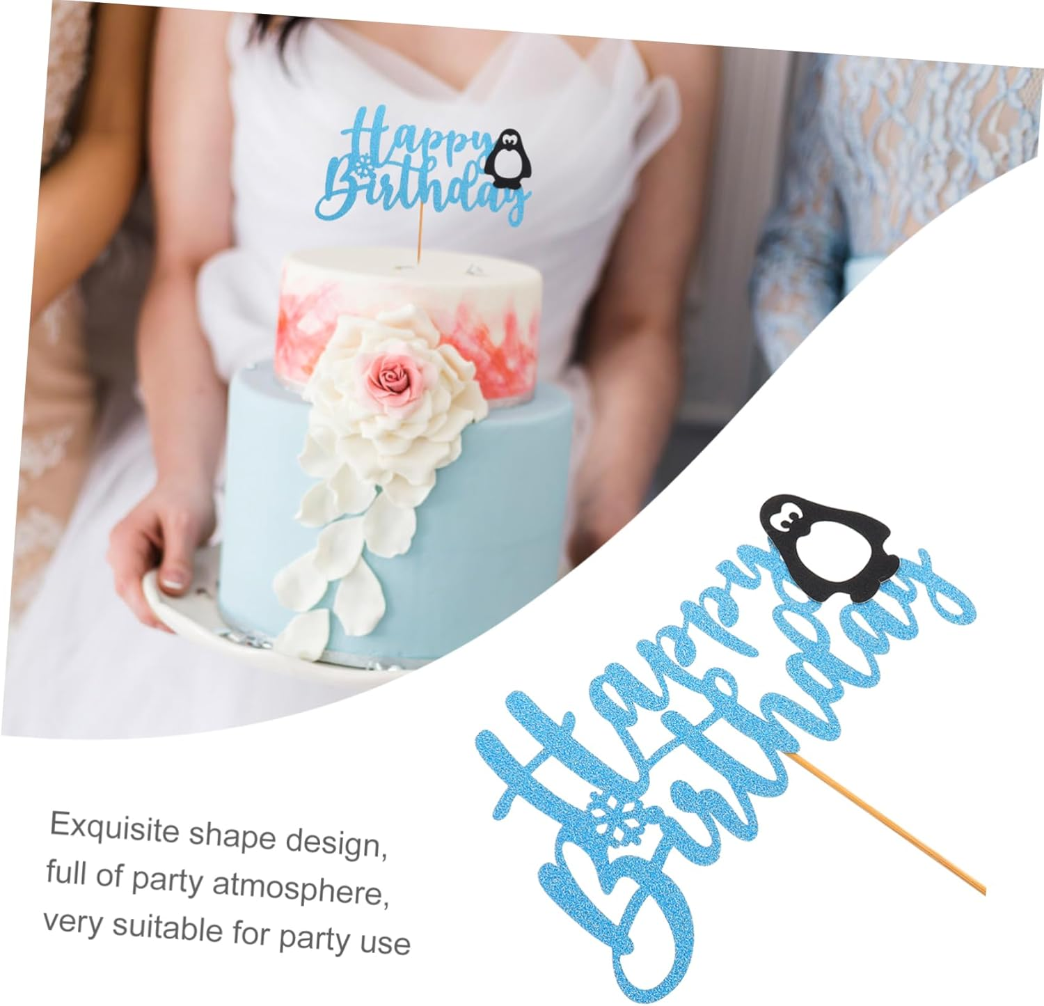 Add Style to Your Party 2Pcs Cake Picks Photo Props and Dessert Toppers image number 3