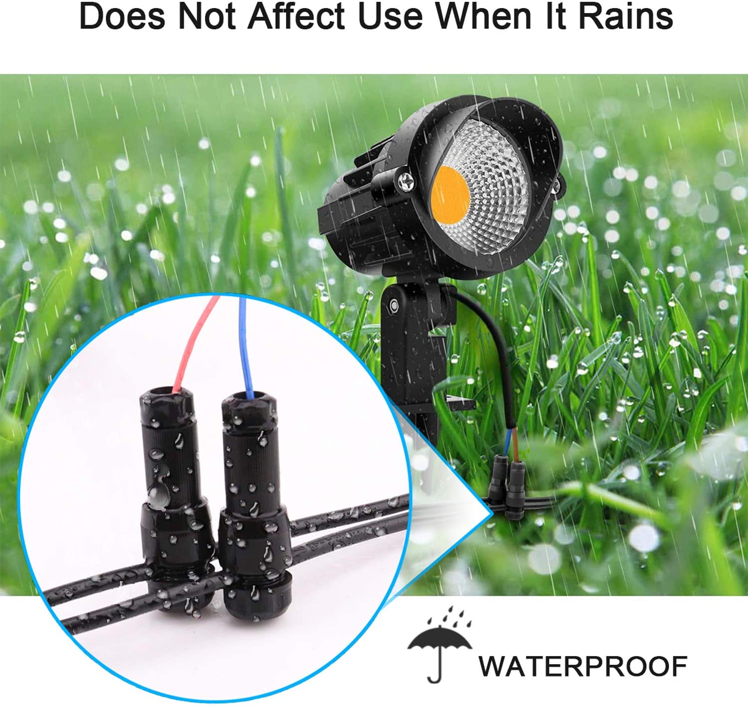 Icreating 22Pack Low Voltage Waterproof Replacement Landscape Light Cable Connector 12-20 Gauge Wire Connectors for Landscape Lighting Path Lights image number 4