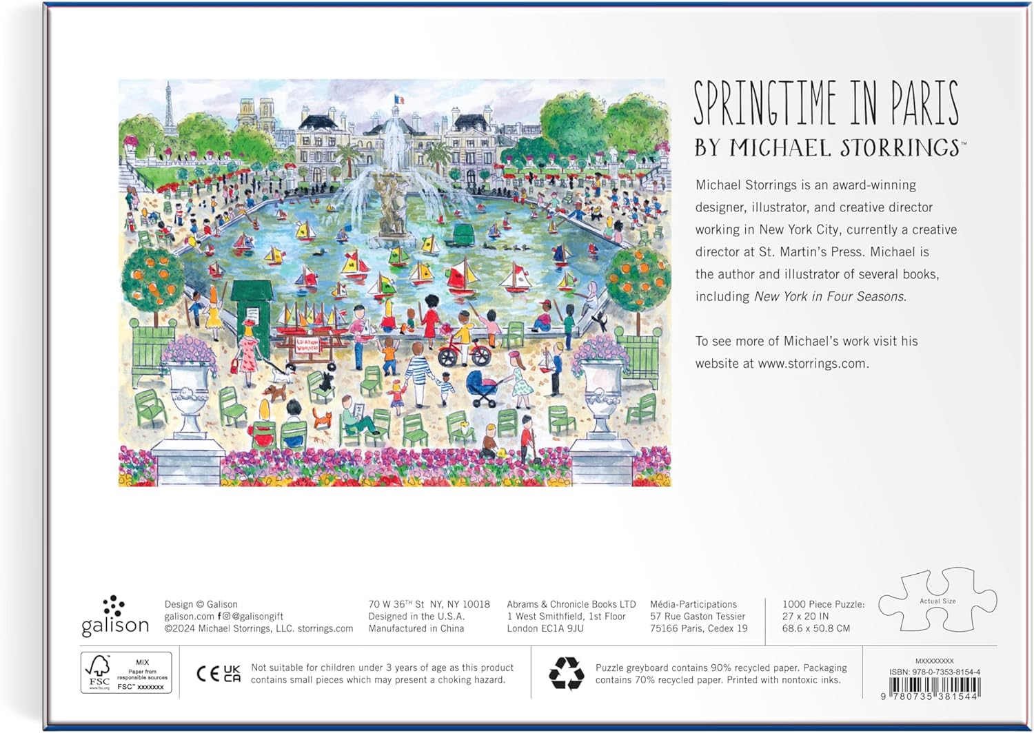 Michael Storrings Springtime in Paris Puzzle: 1000 Pieces image number 5