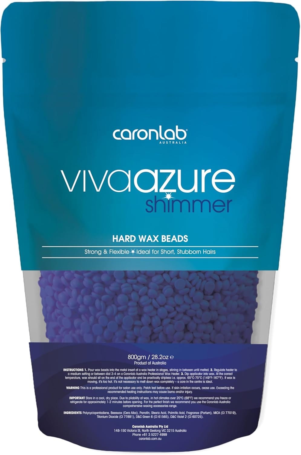 Caronlab Viva Azure Hard Wax Beads 800 G, 800 G image number 3