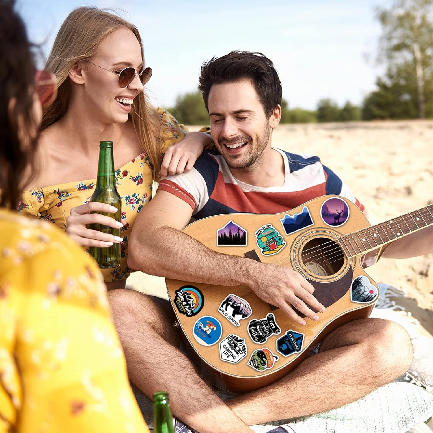 Pack of 100 Outdoor Stickers, Vsco Camping Stickers, Camping Adventure, Waterproof Vinyl Stickers for Laptop, Suitcase, Motorcycle, Skateboard, Car, Luggage image number 5