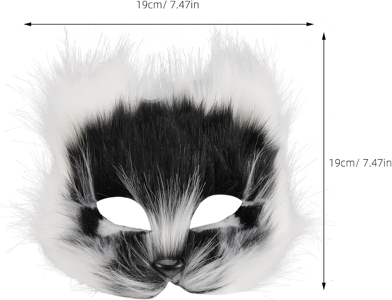 SAFIGLE 2025 Furry Fox Cat Mask Cat Mask Fox Mask Half Face Mask with Strap Realistic Stuff Animal Mask for Halloween Parties Festival Christmas image number 6