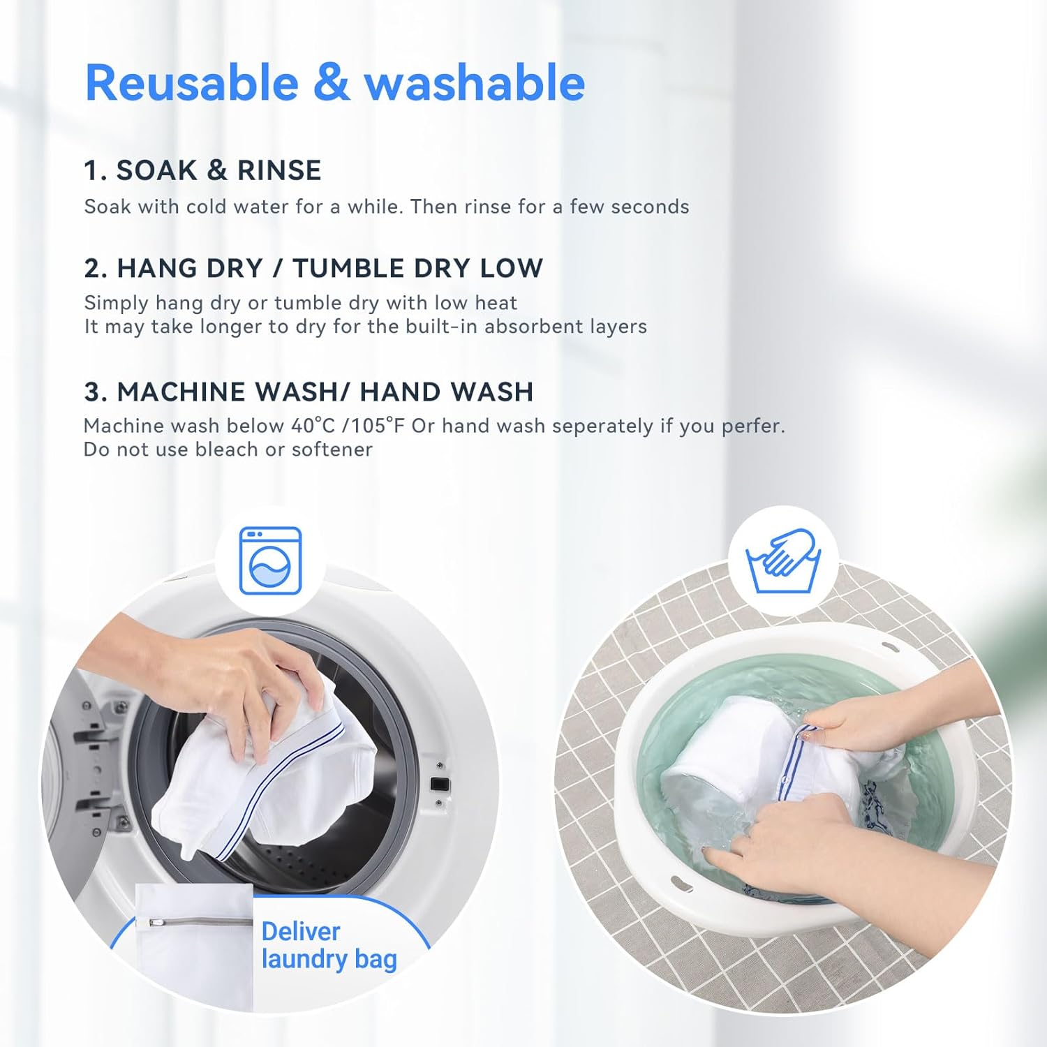 Mens Incontinence Briefs 3-Packs Men&rsquo;S Incontinence Underwear Cotton Washable Reusable Incontinence Underwear for Men (S)