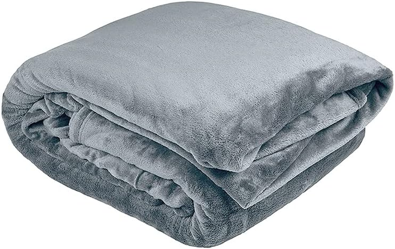 Bambury Double/Queen Bed Ultraplush Blanket, Steel Blue