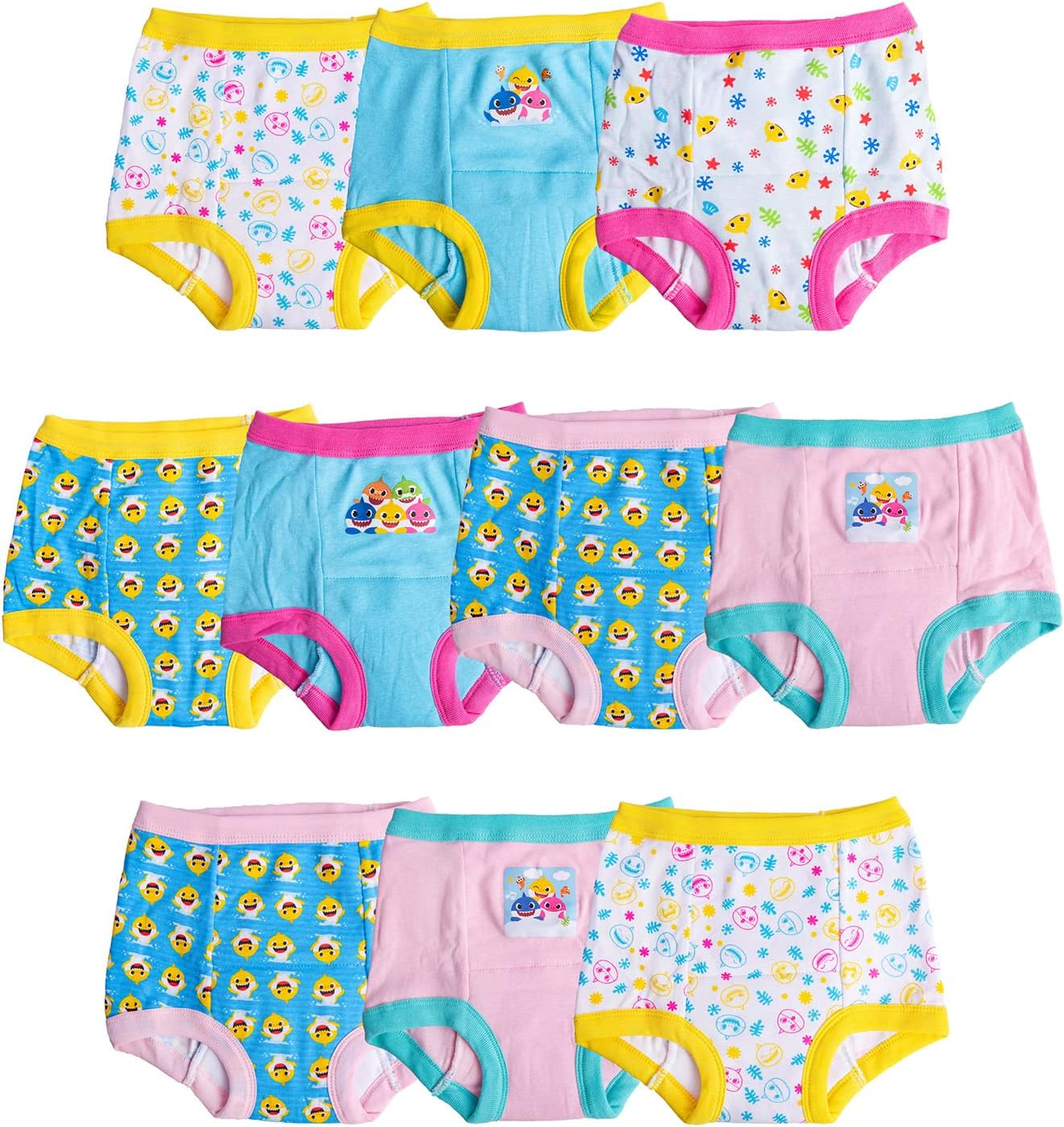 Baby Shark Training Pant Multipacks with Success Tracking Chart & Stickers, Sizes 18M, 2T, 3T, 4T image number 3