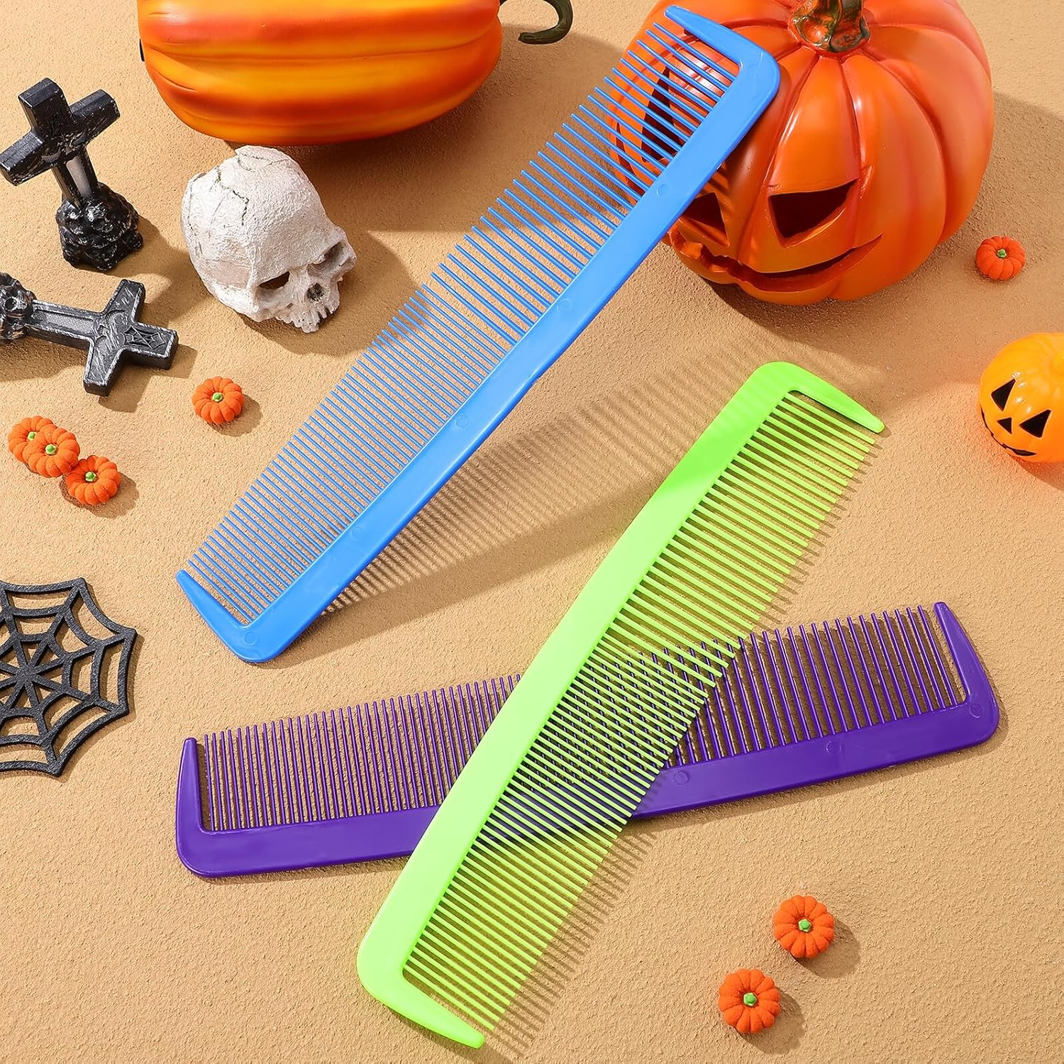 3 Pcs Giant Comb Prop Decorative Huge Combs for Halloween Parties Fun Carnival Pranks Lightweight Safe Party Accessories for All Ages