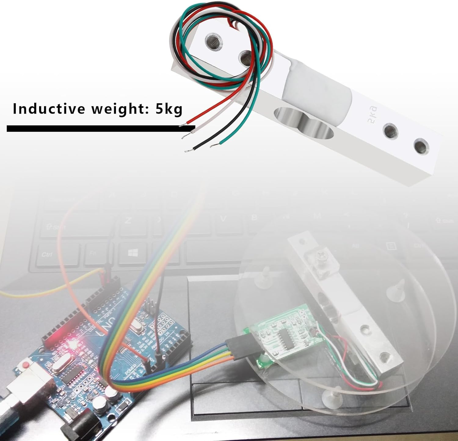 Portable Kitchen Scale Digital Weight Sensor Amplifier HX711 ADC Small Range Module Pressure Weighing Sensor Combo Kit Load Cell 5Kg image number 6