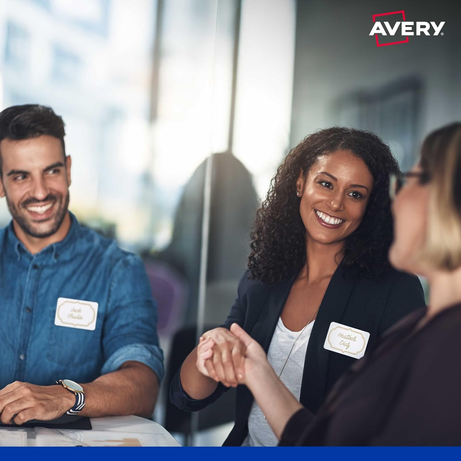 Avery Australia Print and Divide Fabric Name Badge Labels - Personalised Name Tags - 150 Self Adhesive Naming Stickers for Laser Printers - White 235 GSM - 88 X 52 Mm, 15 X A4 Sheets - 980040 / L7427 image number 6