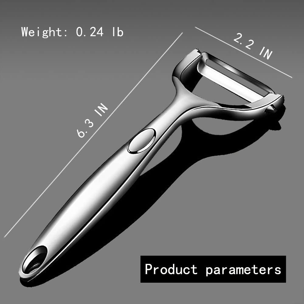 Vegetable Peeler Potato Peelers for Kitchen Y-Shaped Stainless Steel Peeler with Ergonomic Non-Slip Handle & Sharp Blade - Straight Blade image number 6