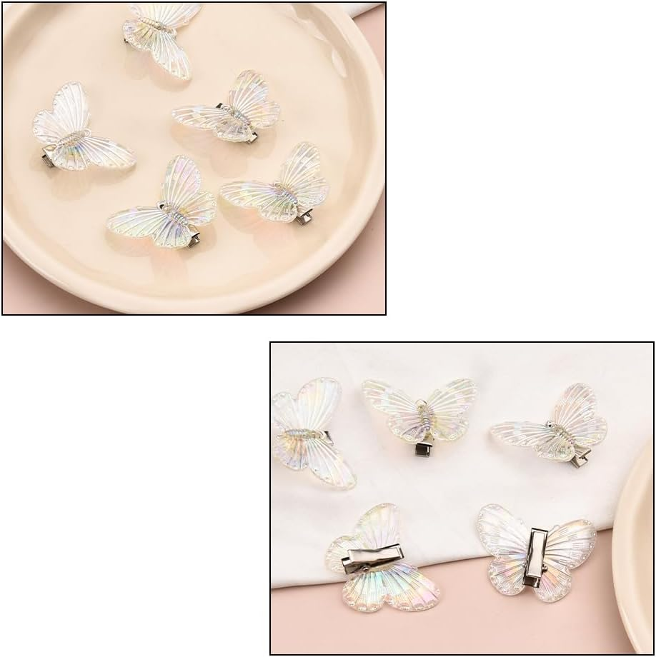 Mini Butterfly Hair Clips for Braids Hair Accessories Barrettes Small Party Hair Decorations Butterflies Hair Clips for Girls Women Performance Prom Festival Tiny Hair Clip Fairy Christmas Hair Clip image number 6
