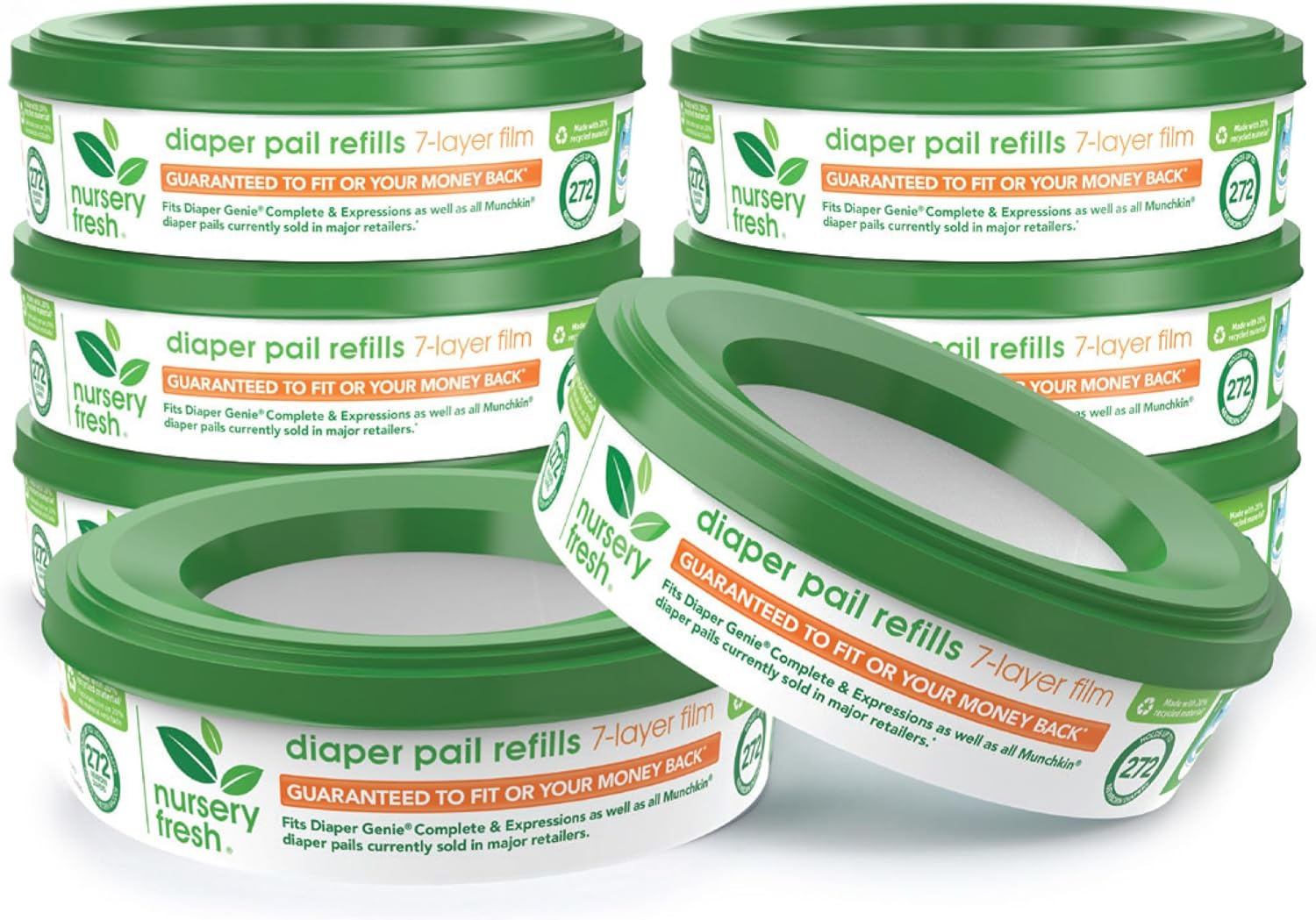 Munchkin Nursery Fresh Diaper Pail Refills (Pack of 8) image number 3