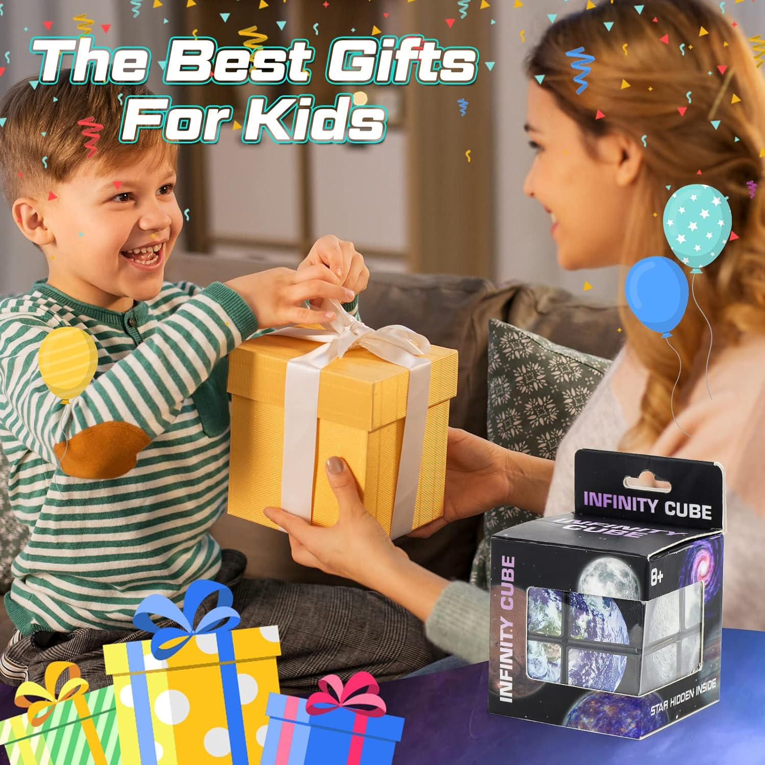 Star Sky-Planet Infinity Cube - Fidget Toy for Kids & Adults, Stress Relief, Hand Eye Co, Dexterity, Sensory, Ages 6+ image number 3