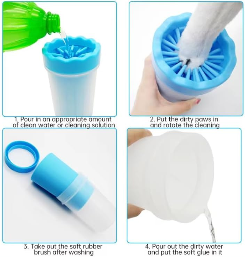 DOG PAW CLEANER, Portable Pet Cleaning 360&deg; Silicone Washer Cup, Medium Size for Small and Medium Breed Cats and Dogs! (PINK) image number 6