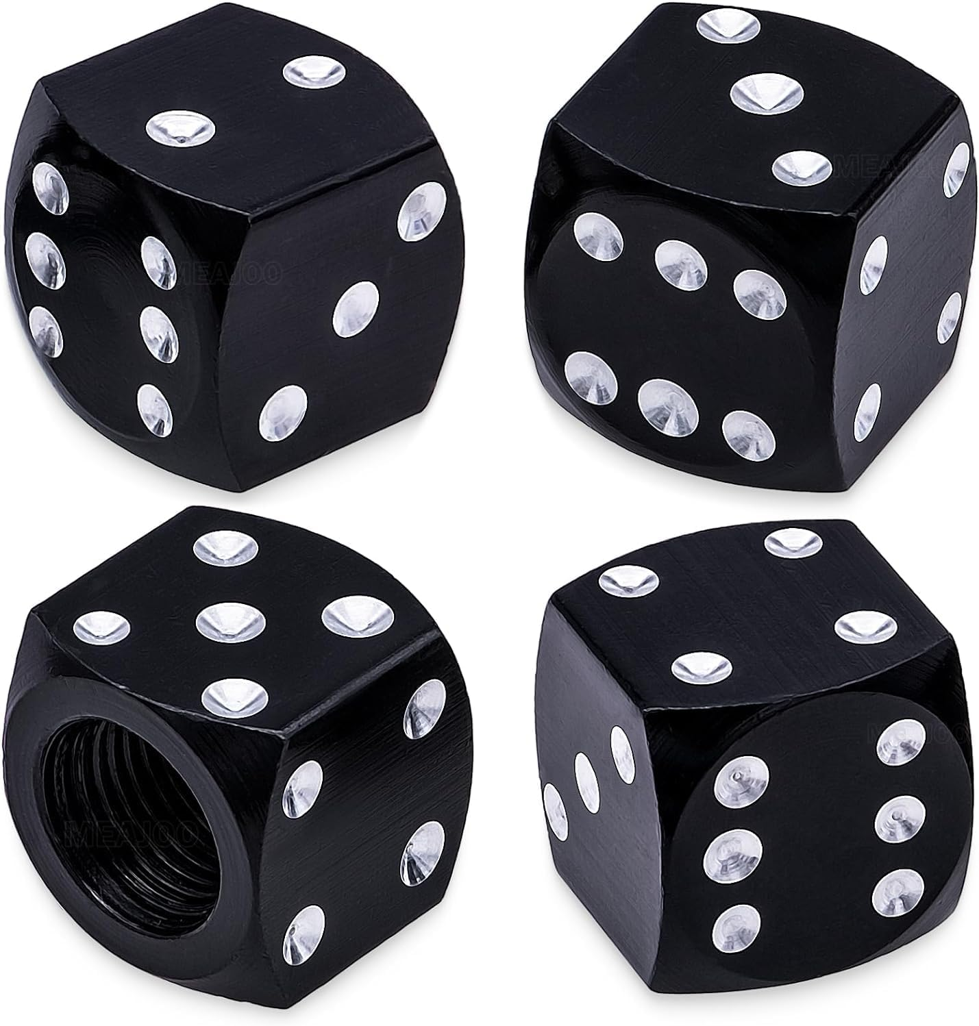 WADY 4 Pcs Gold Valve Cap Bike Air Cap Bookends Cactus Universal Stem Covers for Car Bicycle Motorcycle Tire Caps Valve Stem Caps Accessory Alloy Dust Cap (Black) image number 1