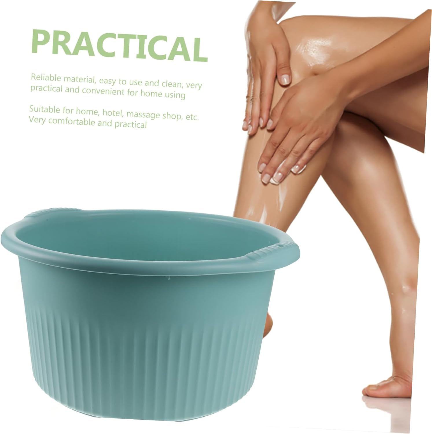 GLEAVI Foot Soaking Basin Massage Function Capacity Foot Wash Tub for Relaxation and Circulation Practical Phone Groove for Home Use - Orange image number 6