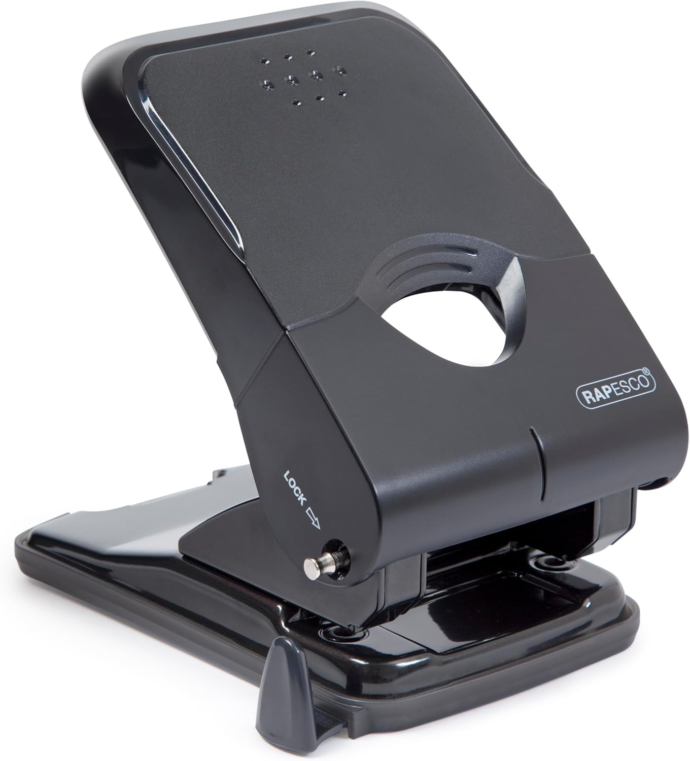 Rapesco 1233 X5-50Ps Less Effort Heavy Duty Hole Punch (50 Sheets) Black image number 2
