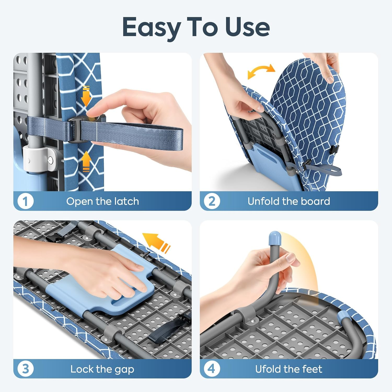 APEXCHASER Foldable Ironing Board, Tabletop Small Iron Board, Portable Folding Mini Ironing Board with Non-Slip Feet for Home, Laundry Rooms, Dorms, Travel Use