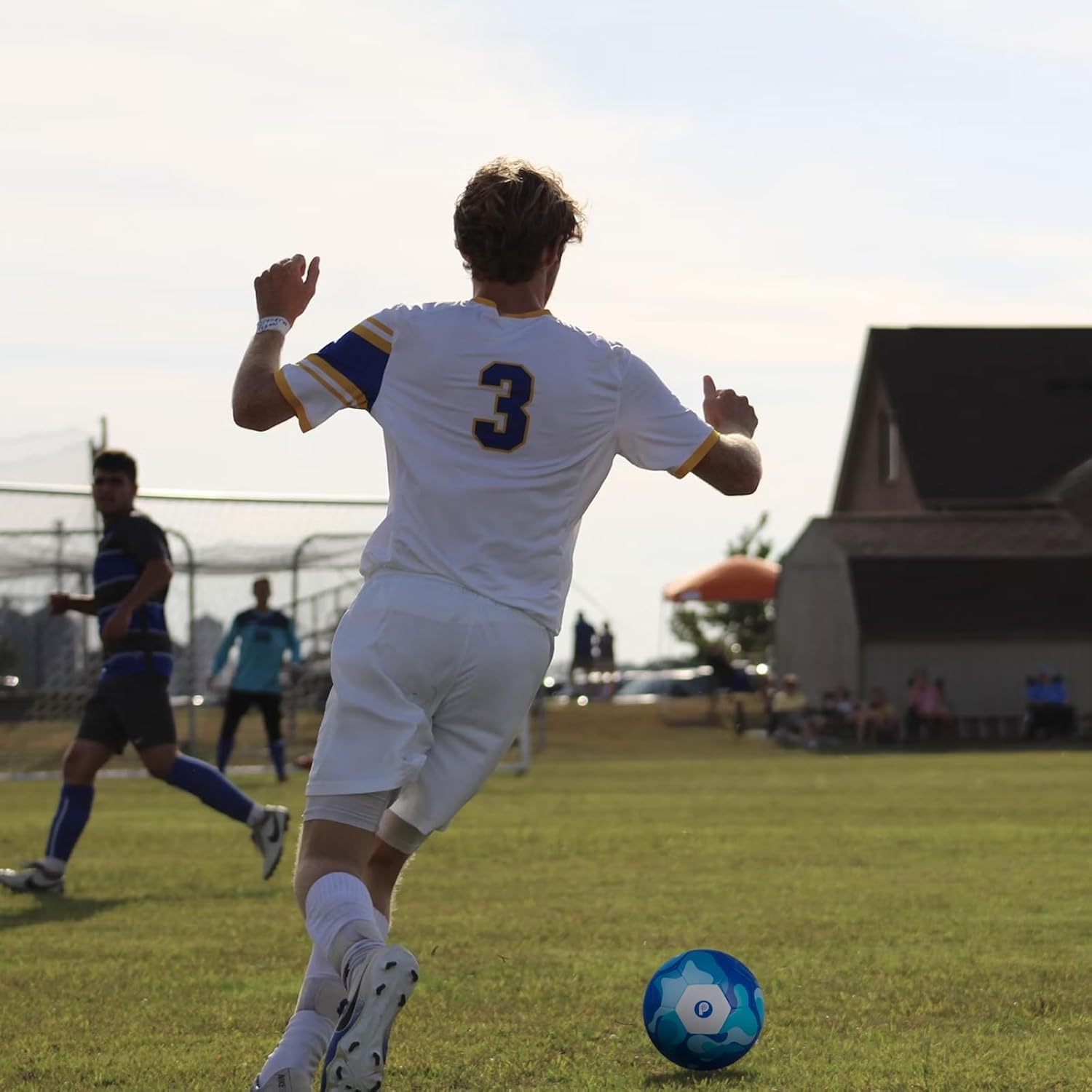 Size 5 Soccer Ball, Tri-Color Soccer Ball for Youth and Adult, Girls Boys Soccer Balls for Indoor Outdoor Sports Match Training Practice image number 2