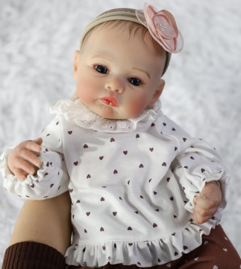Lifelike Reborn Baby Dolls 19 Inch Full Silicone Baby Doll Real Looking Babies Realistic Newborn Baby Reborn Doll Life for Children
