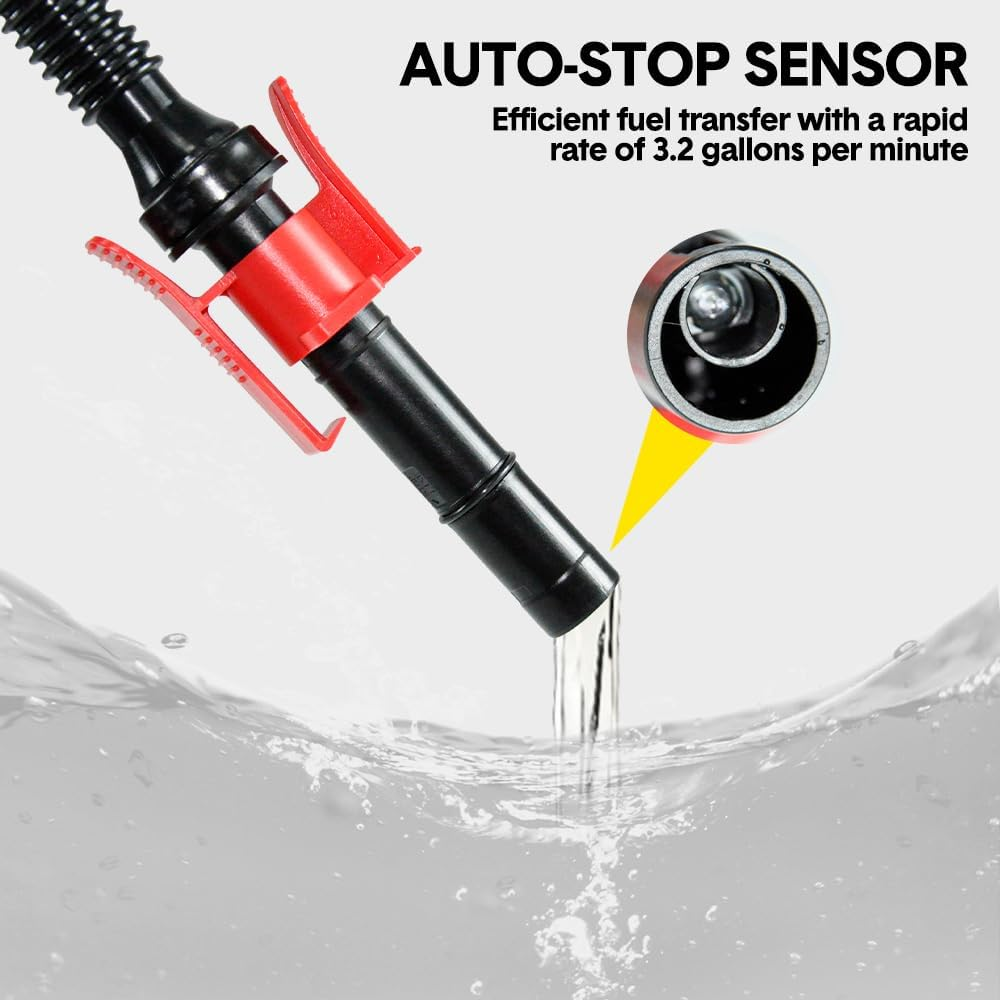 ALSTON 12V Portable Electric Oil & Diesel Transfer Pump, 14.4LPM/3.2GPM, Auto-Stop Sensor, 3 Power Supply Options image number 6