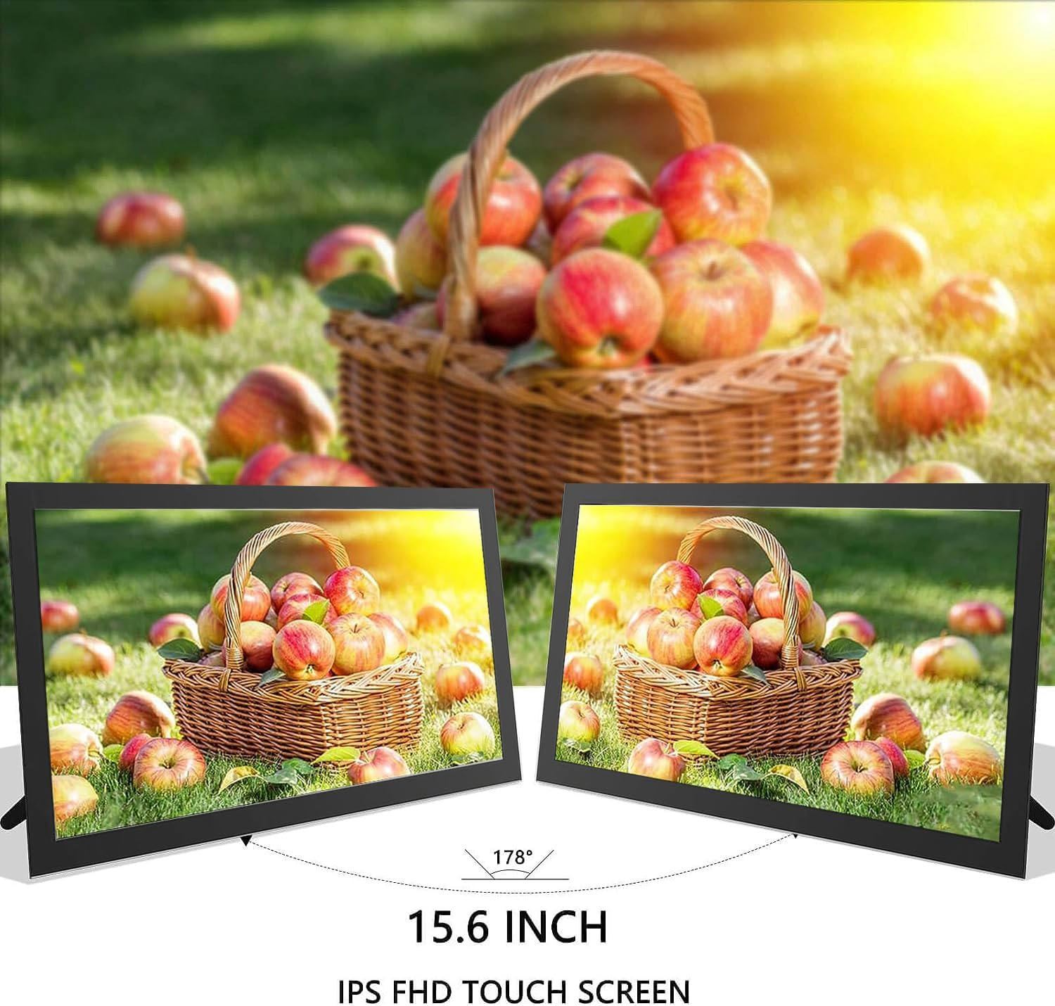 15.6" Frameo Digital Picture Frame, Wifi Digital Photo Frame 1920X1080 HD IPS Touch Screen, 32GB Memory, Auto-Rotate Portrait and Landscape, Wall-Mountable Frameo image number 1