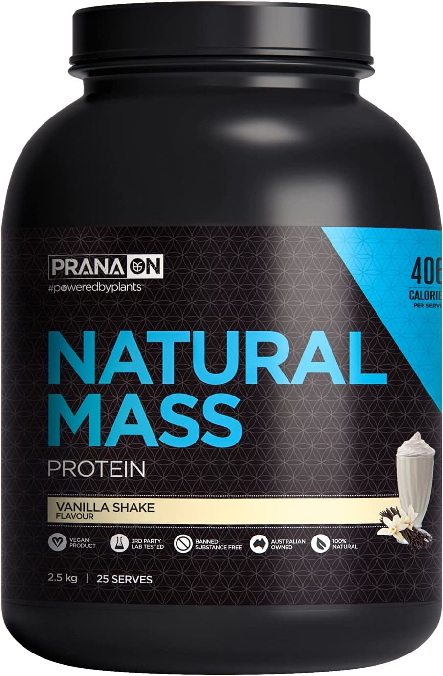 Pranaon Natural Mass - Vanilla Shake 1.2Kg, Vanilla Shake 1.3 Kilograms