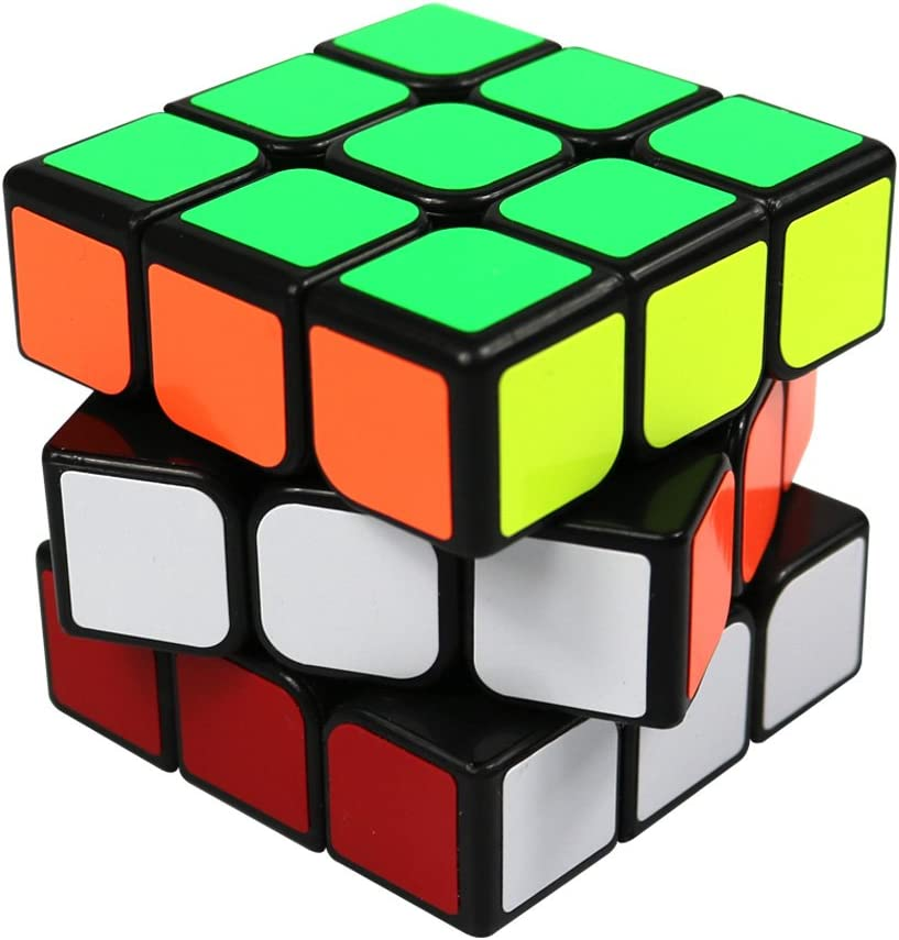 3X3 PVC Sticker Smooth Speed Puzzle Magic Cube Black -Twist Brain Teasers IQ Toys for Kids 56Mm image number 4