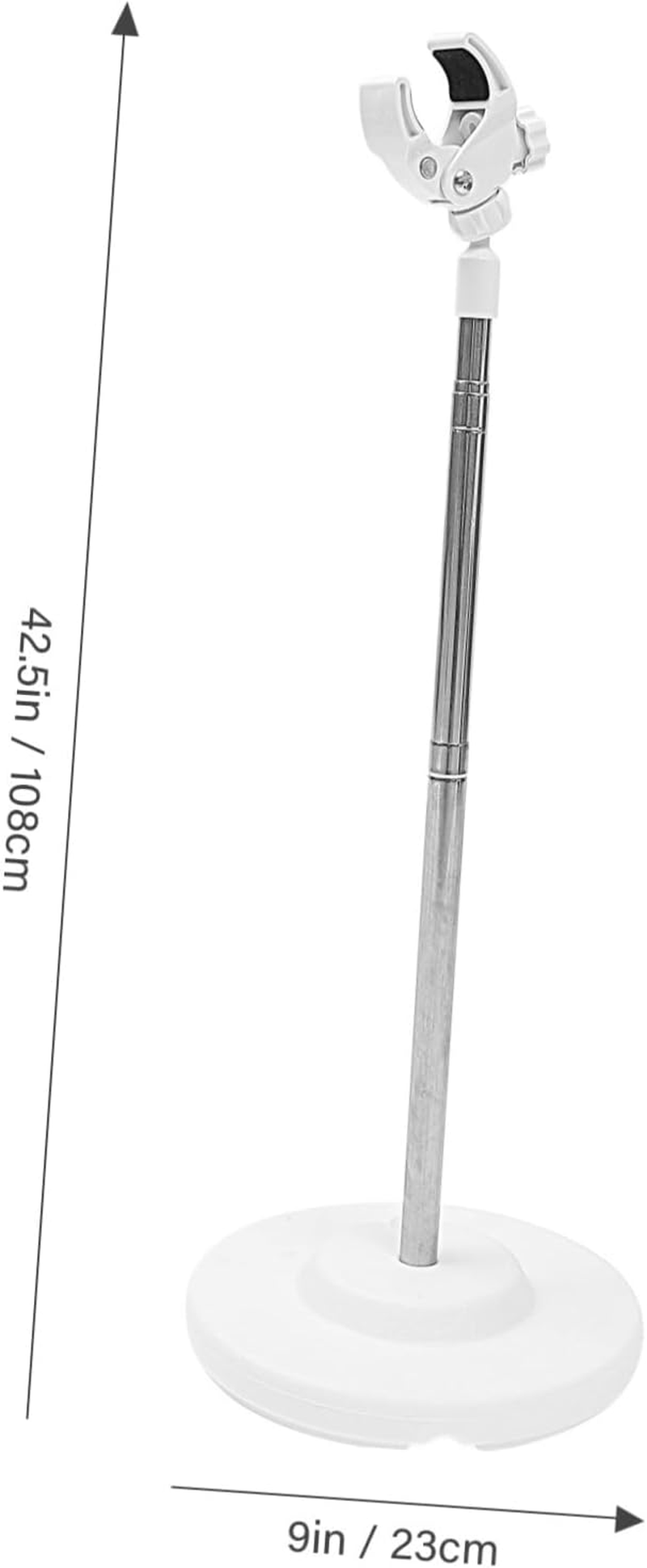 SAFIGLE Pet Hair Dryer Floor Stand 135Cm Adjustable White Blower Holder Hands-Free Grooming Support for Dogs and Cats image number 2