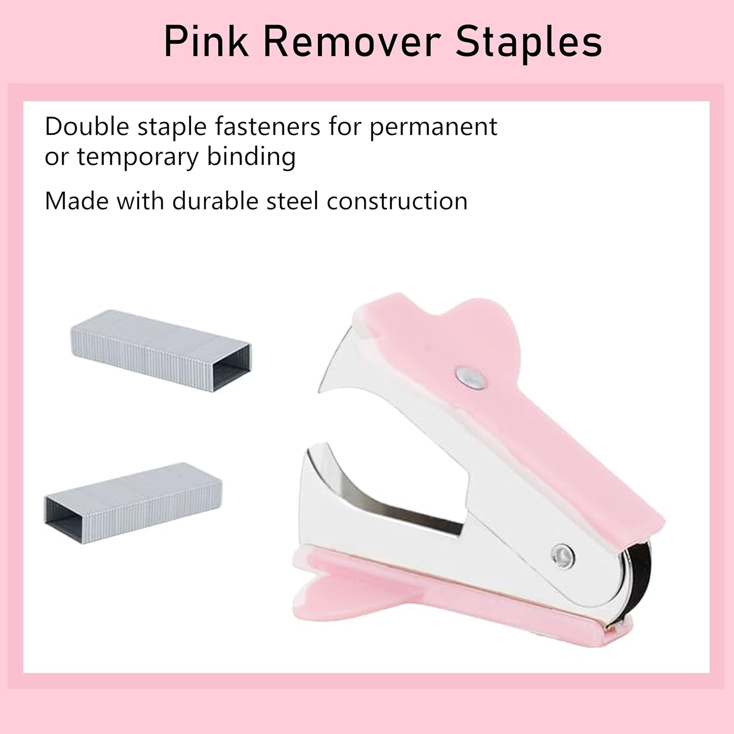 Pink Stapler, Desktop Stapler, 25 Sheet Capacity, Includes 1000 Staples and Staple Remover image number 2